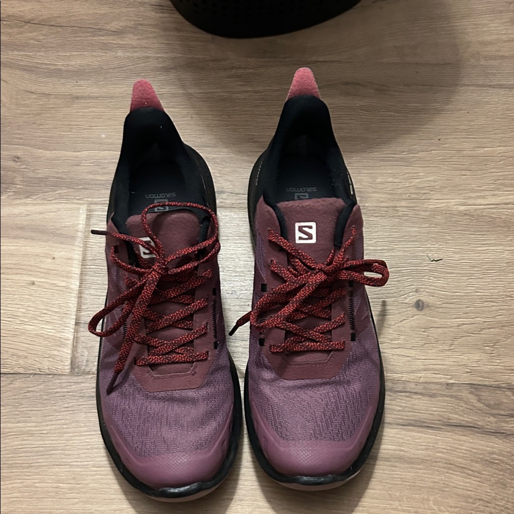 Salomon Purple and Black Trail Sneakers